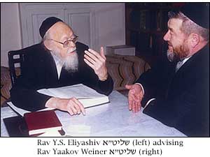 Rav Eliyahiv and Rav Weiner